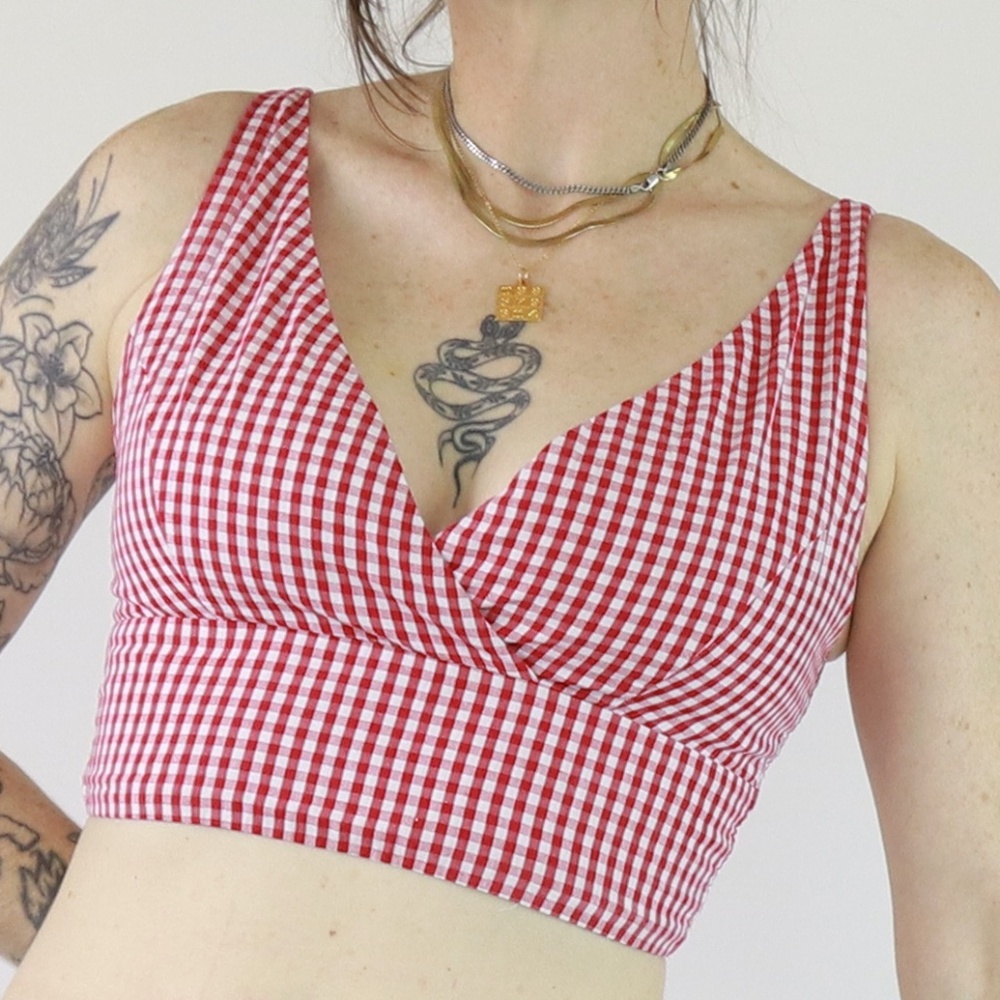 Brandy Melville/John (J.) Galt - Red + White Gingham Tank - Size 26 (XS/Small)